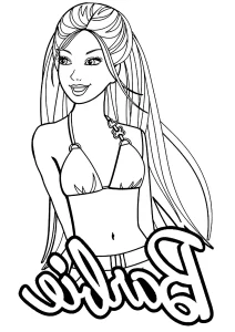 coloriage Barbie pour bebe a imprimer