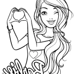 coloriage Barbie à imprimer gratuitement