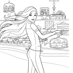 coloriage Barbie pour enfants a imprimer