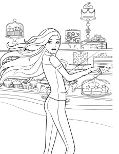coloriage Barbie pour enfants a imprimer