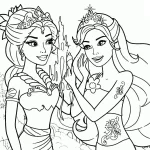 coloriage Barbie pour enfant de 4 ans