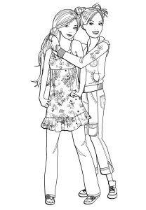 image pour coloriage Barbie enfant