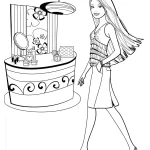 coloriage Barbie à imprimer pour enfant de 8 ans