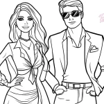 coloriage Barbie à imprimer pdf gratuit