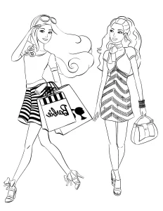coloriage Barbie pour enfants