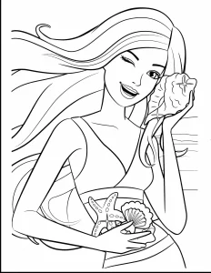 coloriage Barbie a imprimer gratuit