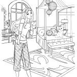 coloriage Barbie à imprimer pour enfant de 8 ans