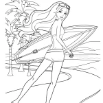 coloriage Barbie educatif pour enfant