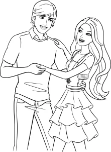coloriage Barbie à imprimer gratuitement pdf