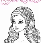coloriage Barbie pour enfants à imprimer