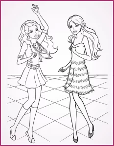 coloriage Barbie à imprimer pdf