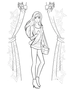 coloriage Barbie pour enfant