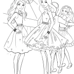 coloriage Barbie à imprimer pour enfant de 9 ans