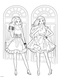 coloriage Barbie pour enfants a imprimer gratuit