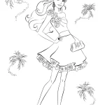 coloriage Barbie et decoupage