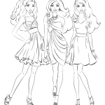 imprimer coloriage Barbie pour enfant