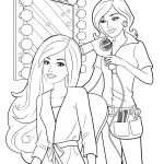 coloriage Barbie à imprimer a4