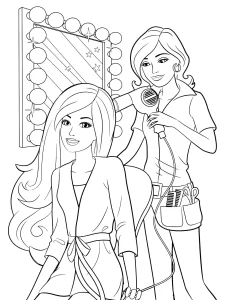 coloriage Barbie à imprimer a4
