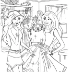 coloriage Barbie pour enfant de 7 ans