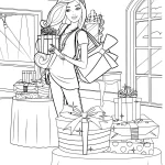coloriage Barbie pour enfant de 5 ans