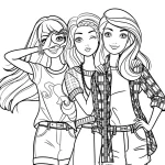 coloriage Barbie pour bebe a imprimer
