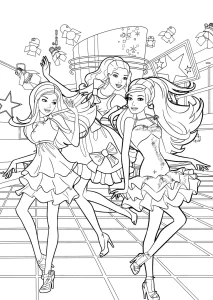 coloriage Barbie a imprimer