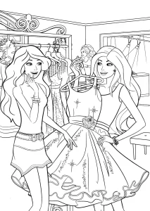 coloriage Barbie pour enfants à imprimer