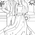 coloriage Barbie à imprimer a4