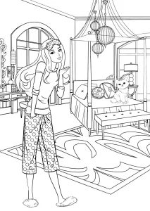 coloriage Barbie à imprimer pdf gratuit