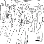 coloriage Barbie à imprimer pour enfant de 4 ans