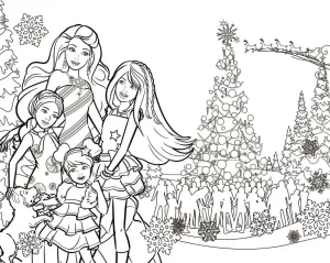 coloriage Barbie à imprimer a4