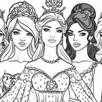 imprimer coloriage Barbie pour enfant