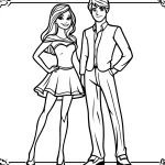 imprimer coloriage Barbie pour enfant