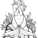 coloriage Barbie Sirene gratuit en ligne
