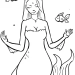 coloriage Barbie Sirene pour enfant