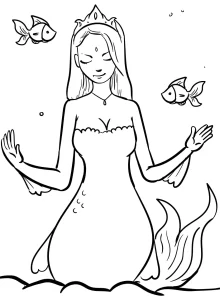 coloriage Barbie Sirene pour enfant