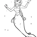 coloriage Barbie Sirene et dessin a imprimer