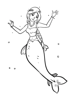 coloriage Barbie Sirene et dessin a imprimer