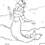 coloriage Barbie Sirene gratuit