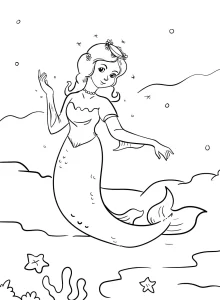 coloriage Barbie Sirene gratuit
