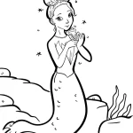 coloriage Barbie Sirene pour enfant a imprimer gratuit
