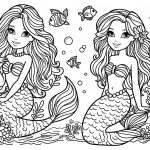 coloriage Barbie Sirene à imprimer gratuit