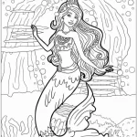 coloriage Barbie Sirene pour enfants a imprimer