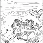 coloriage Barbie Sirene a telecharger