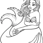 coloriage Barbie Sirene à imprimer pdf