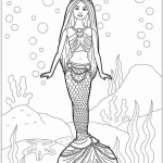 coloriage Barbie Sirene pour enfant de 10 ans
