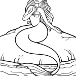 coloriage Barbie Sirene pour enfant de 10 ans
