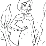 coloriage Barbie Sirene a dessiner en ligne