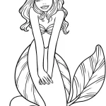 coloriage Barbie Sirene à imprimer a4