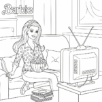 coloriage Barbie update à imprimer a4